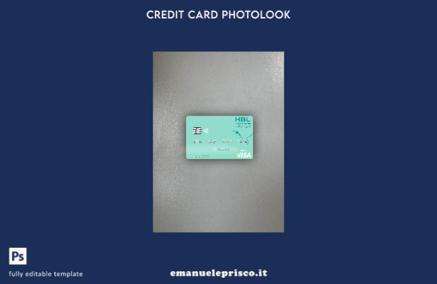 modello frontale photolook per carta di debito visto Maldive Habib Bank Limited 
